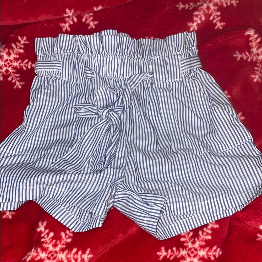 Striped Blue Women's Shorts